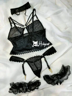 Babydoll con liguero y ligas