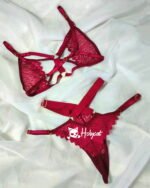 Conjunto de Lencería Vino tinto