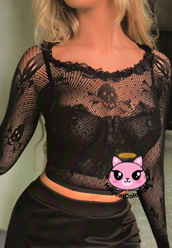 Blusa en Malla de Calaveras