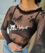 Blusa en Malla de Calaveras