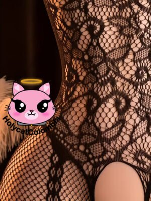 Lencería Sensual en Malla con Aberturas