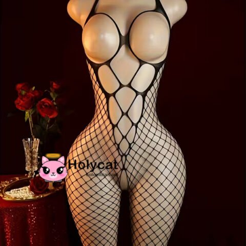 Traje en Malla Huecos Grandes Sensual